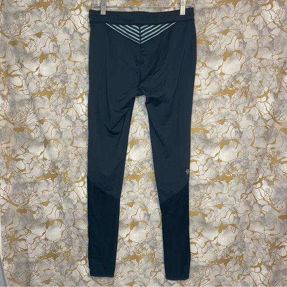 MOUNTAIN HARDWEAR BUTTERLICIOUS GREEN STRIPE TIGHT WOMEN'S SIZE M - Picture 3 of 10